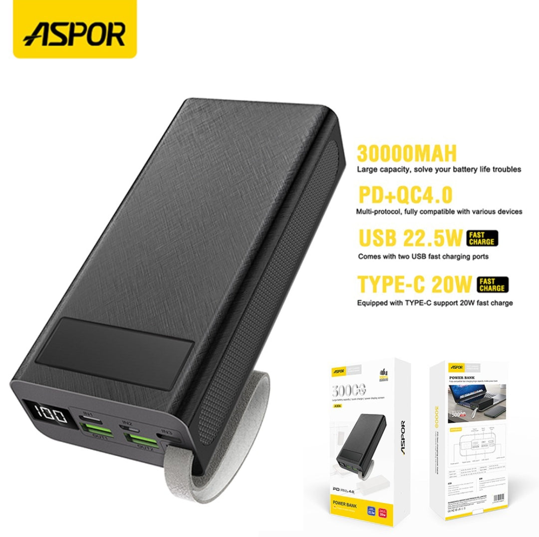 Aspor Powerbank 30000mah